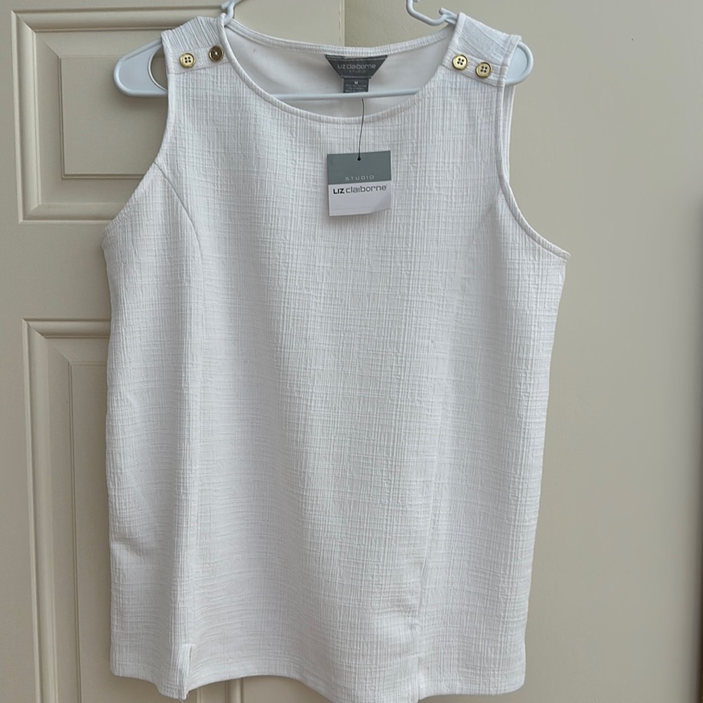 Liz Claiborne, white, size M